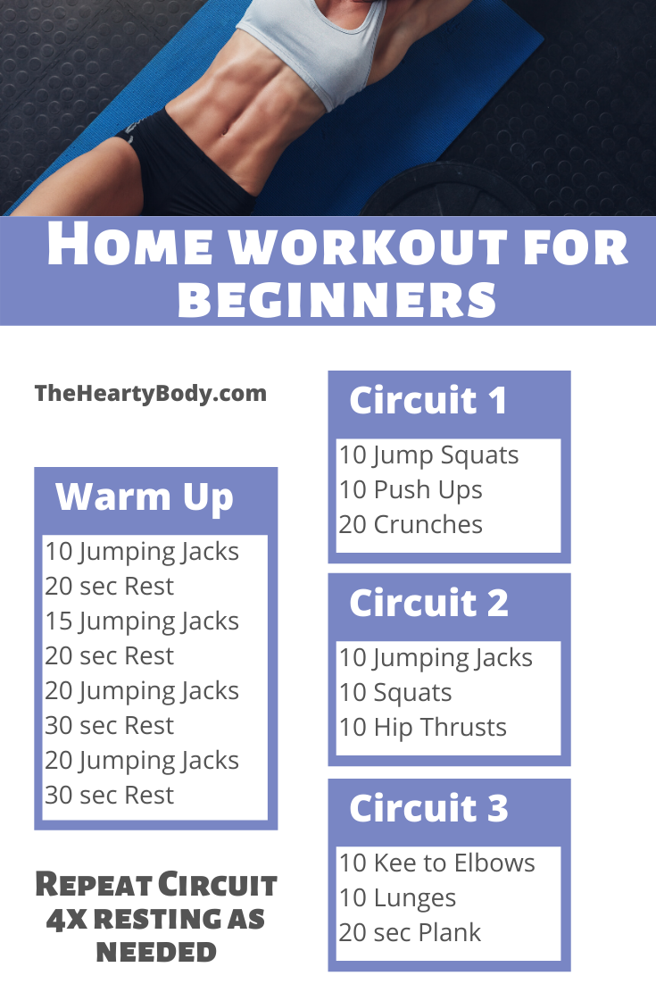 Beginner Home Workouts - No Equipment Needed