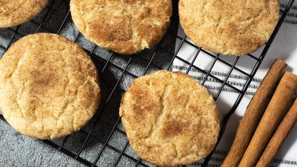 Snicker Doodle Cookies on Cooling Rack